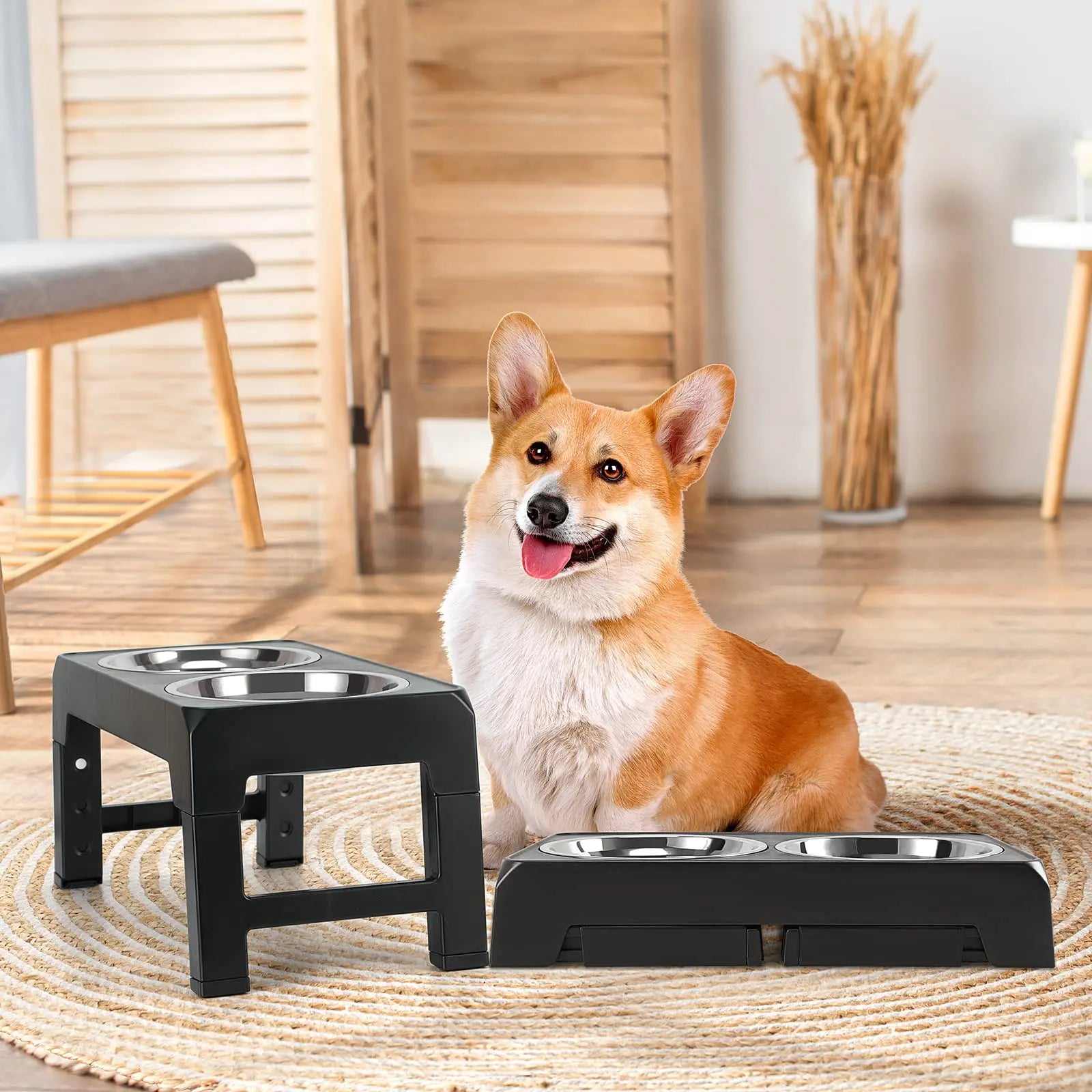 Elevated Dog Feeding Station - MyPet24 MyPet24 MyPet24 Elevated Dog Feeding Station