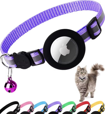 Airtag Cat Collar Breakaway - MyPet24 MyPet24 Purple My Store Airtag Cat Collar Breakaway