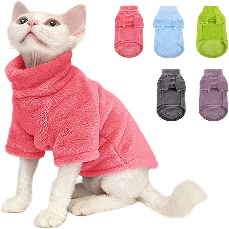 Turtleneck Cat Sweater Coat - MyPet24 MyPet24 MyPet24 Turtleneck Cat Sweater Coat