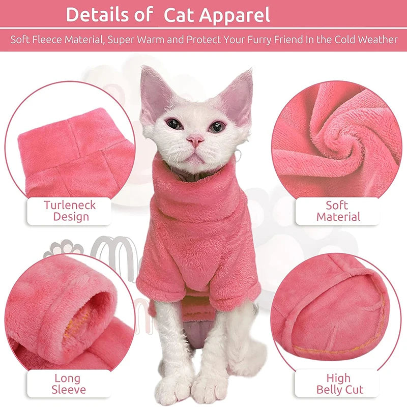 Turtleneck Cat Sweater Coat - MyPet24 MyPet24 MyPet24 Turtleneck Cat Sweater Coat