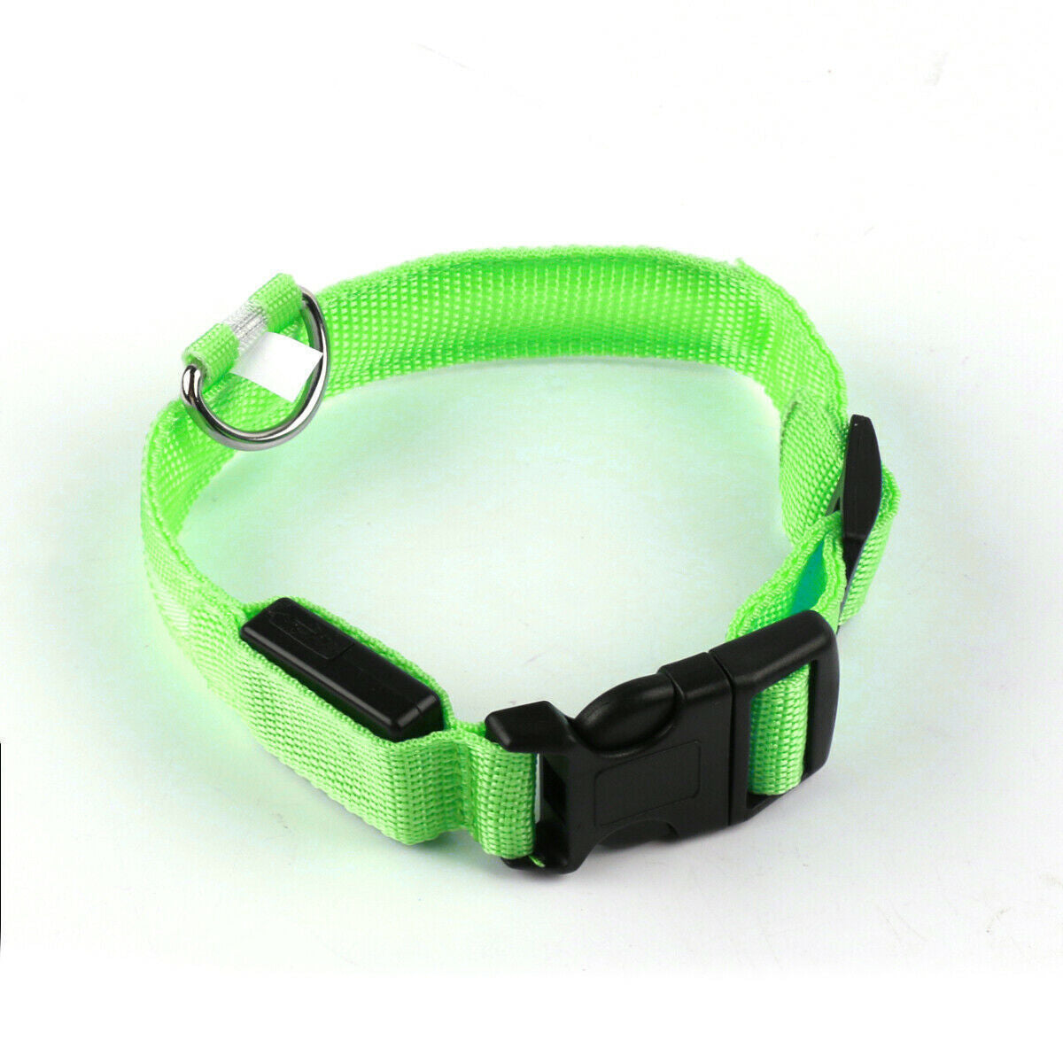 USB Rechargeable LED Pet Dog Collar - MyPet24 MyPet24 Green / Large (45-52Cm ) My Store USB Rechargeable LED Pet Dog Collar