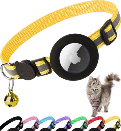 Airtag Cat Collar Breakaway - MyPet24 MyPet24 Yellow My Store Airtag Cat Collar Breakaway