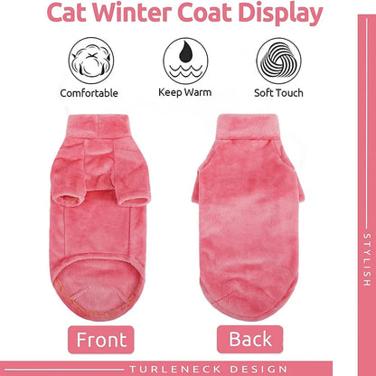 Turtleneck Cat Sweater Coat - MyPet24 MyPet24 MyPet24 Turtleneck Cat Sweater Coat