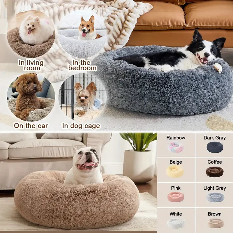 40-90cm Super Soft Plush Dog Bed - Winter Warm Cat Nest - MyPet24 MyPet24 MyPet24 40-90cm Super Soft Plush Dog Bed - Winter Warm Cat Nest