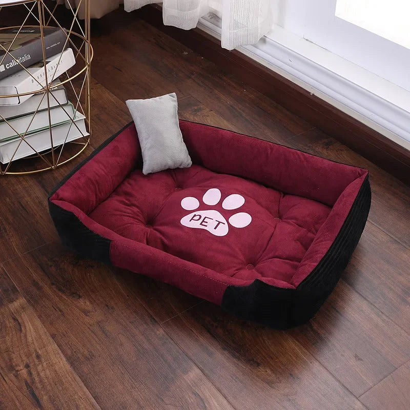 Warm Bone Washable Pet Bed – Soft Cotton Kennel Mat for Small, Medium, and Large Dogs - MyPet24 MyPet24 MyPet24 Warm Bone Washable Pet Bed – Soft Cotton Kennel Mat for Small, Medium, and Large Dogs