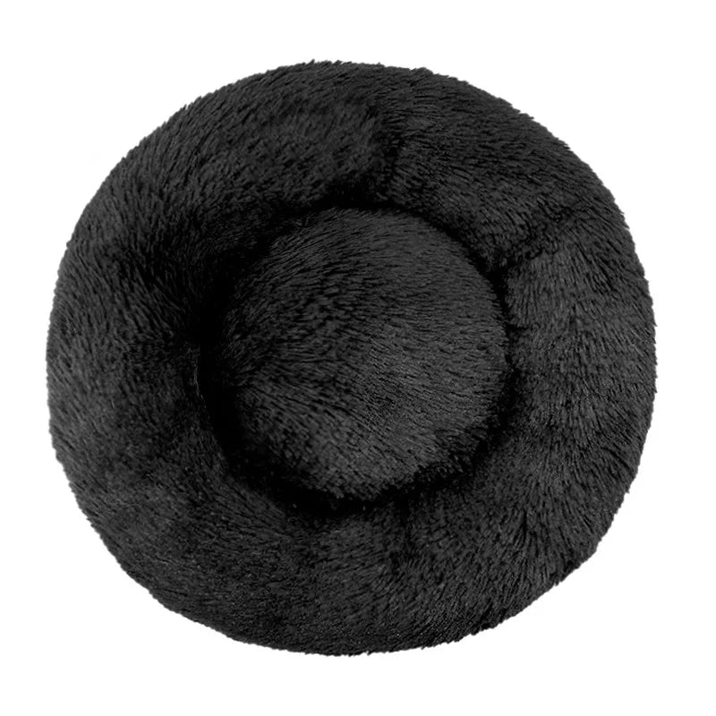 40-90cm Super Soft Plush Dog Bed - Winter Warm Cat Nest - MyPet24 MyPet24 black / Diameter 80cm MyPet24 40-90cm Super Soft Plush Dog Bed - Winter Warm Cat Nest