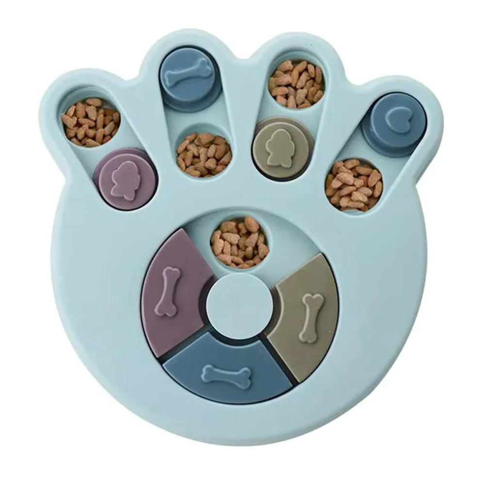 Puzzle Toy Slow Feeder - MyPet24 MyPet24 Pawprint Blue MyPet24 Puzzle Toy Slow Feeder