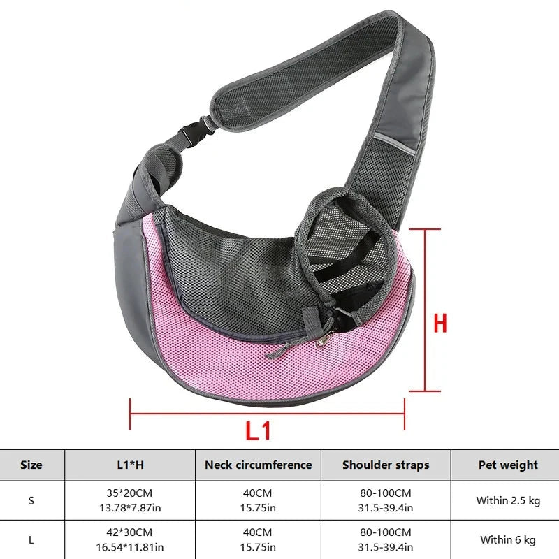 Dog Sling Carrier - MyPet24 MyPet24 Pink / L MyPet24 Dog Sling Carrier