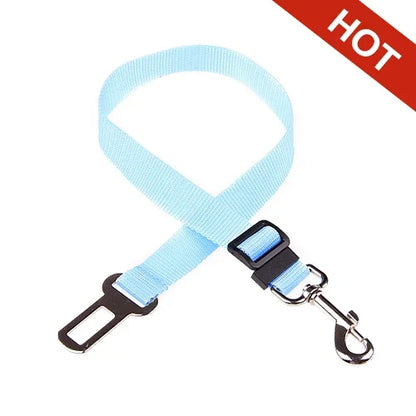 Adjustable Pet Car Seat Belt – Safety Harness Clip for Dogs - MyPet24 MyPet24 SKY BLUE MyPet24 Adjustable Pet Car Seat Belt – Safety Harness Clip for Dogs