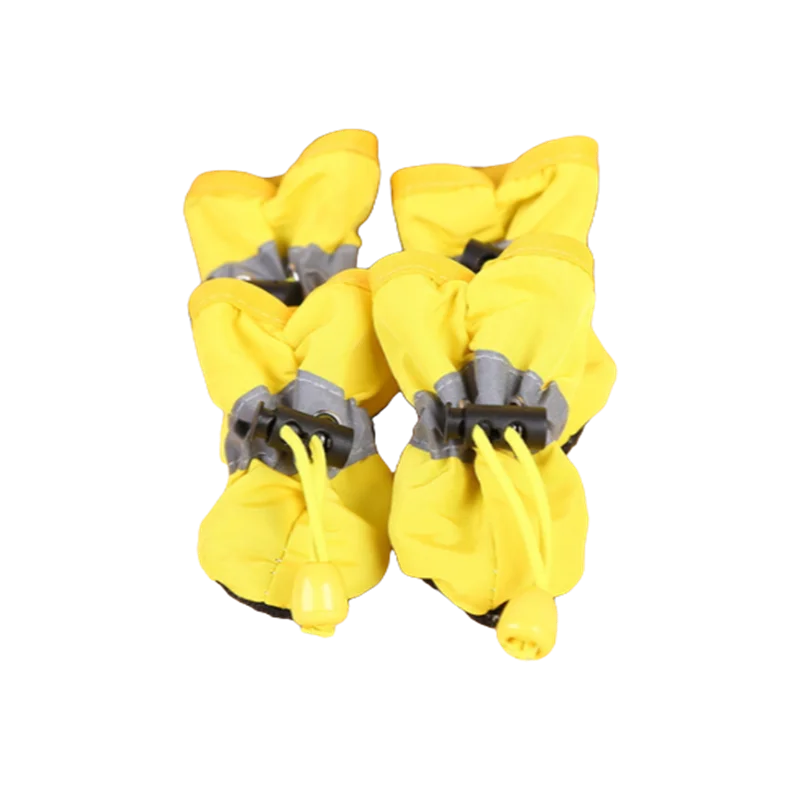 Waterproof Anti-slip Pet Dog Shoes - 4pcs Set - MyPet24 MyPet24 Yellow / XXS MyPet24 Waterproof Anti-slip Pet Dog Shoes - 4pcs Set