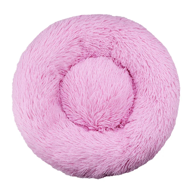 40-90cm Super Soft Plush Dog Bed - Winter Warm Cat Nest - MyPet24 MyPet24 light pink / Diameter 40cm MyPet24 40-90cm Super Soft Plush Dog Bed - Winter Warm Cat Nest