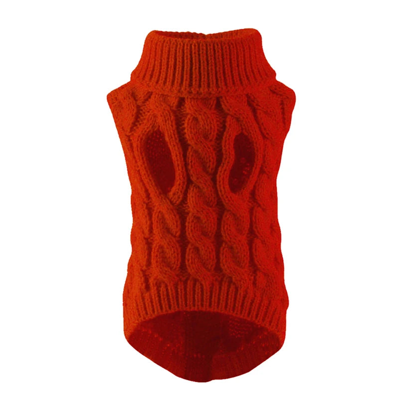 Winter Warm Turtleneck Sweater for Small Dogs &amp; Cats - MyPet24 MyPet24 Red / S MyPet24 Winter Warm Turtleneck Sweater for Small Dogs &amp; Cats