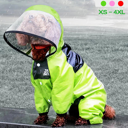 Waterproof Dog Raincoat Jumpsuit - The Dog Face - MyPet24 MyPet24 MyPet24 Waterproof Dog Raincoat Jumpsuit - The Dog Face