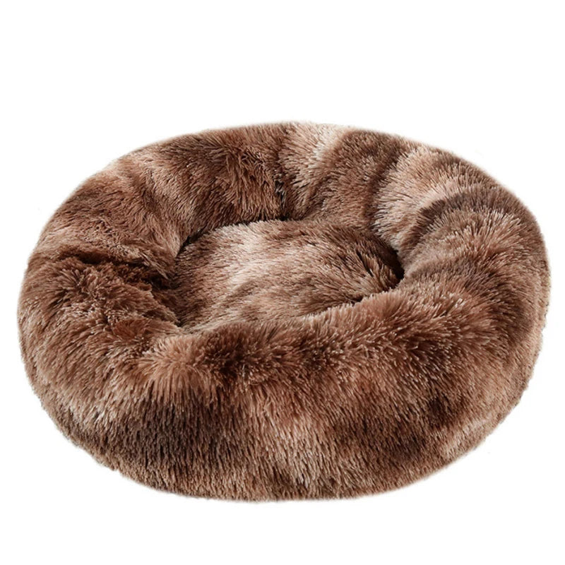 40-90cm Super Soft Plush Dog Bed - Winter Warm Cat Nest - MyPet24 MyPet24 tie dye deep coffee / Diameter 80cm MyPet24 40-90cm Super Soft Plush Dog Bed - Winter Warm Cat Nest