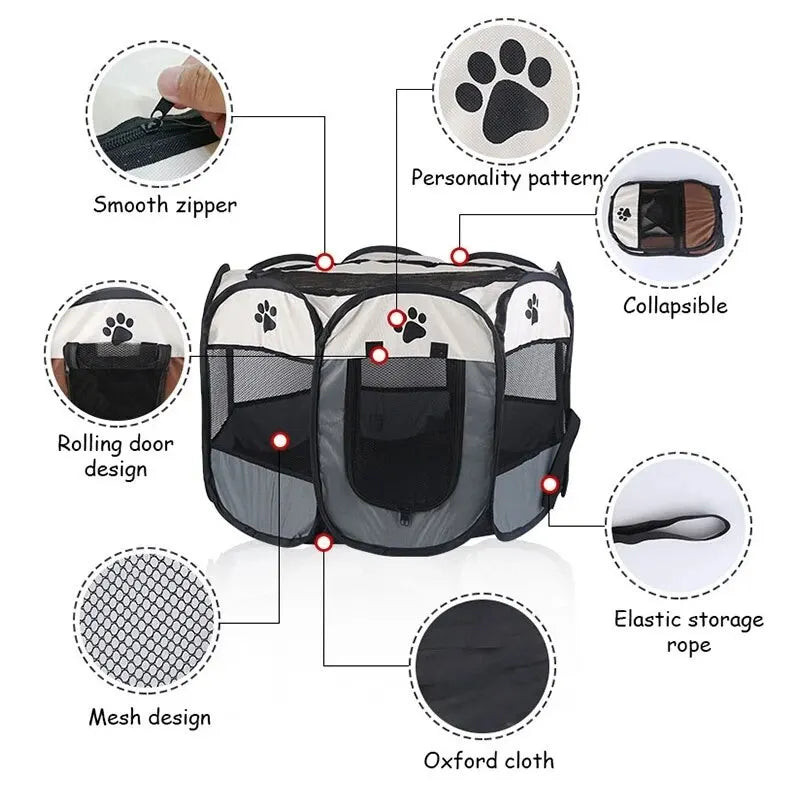 Foldable Pet Tent Kennel - MyPet24 MyPet24 MyPet24 Foldable Pet Tent Kennel