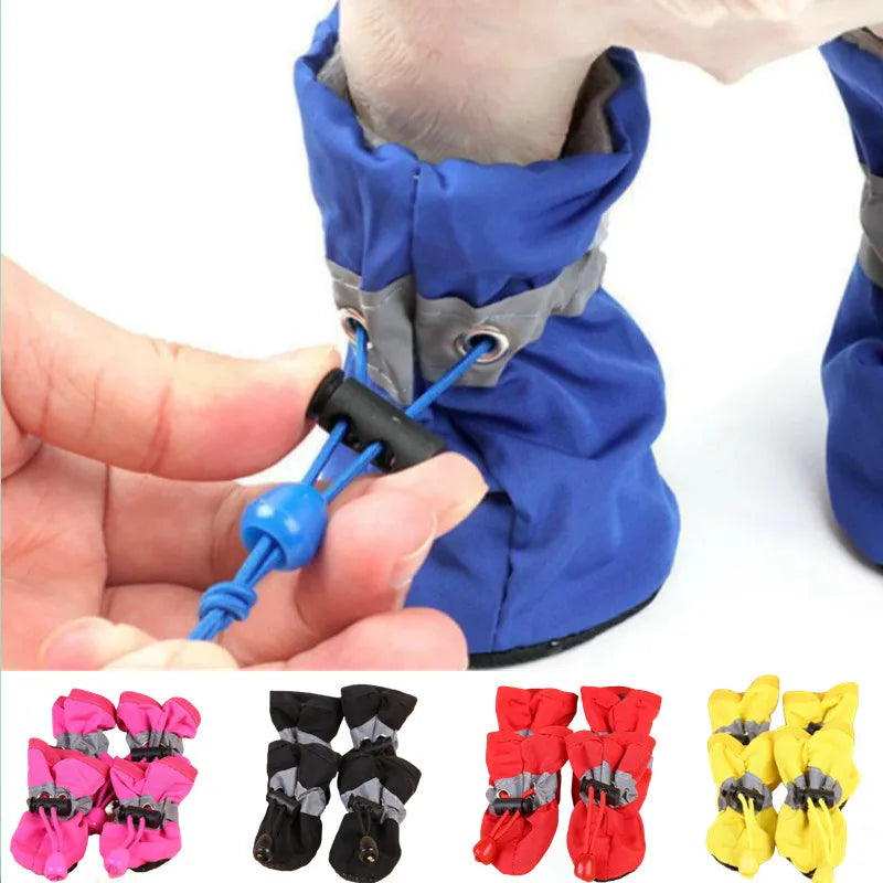 Waterproof Anti-slip Pet Dog Shoes - 4pcs Set - MyPet24 MyPet24 MyPet24 Waterproof Anti-slip Pet Dog Shoes - 4pcs Set