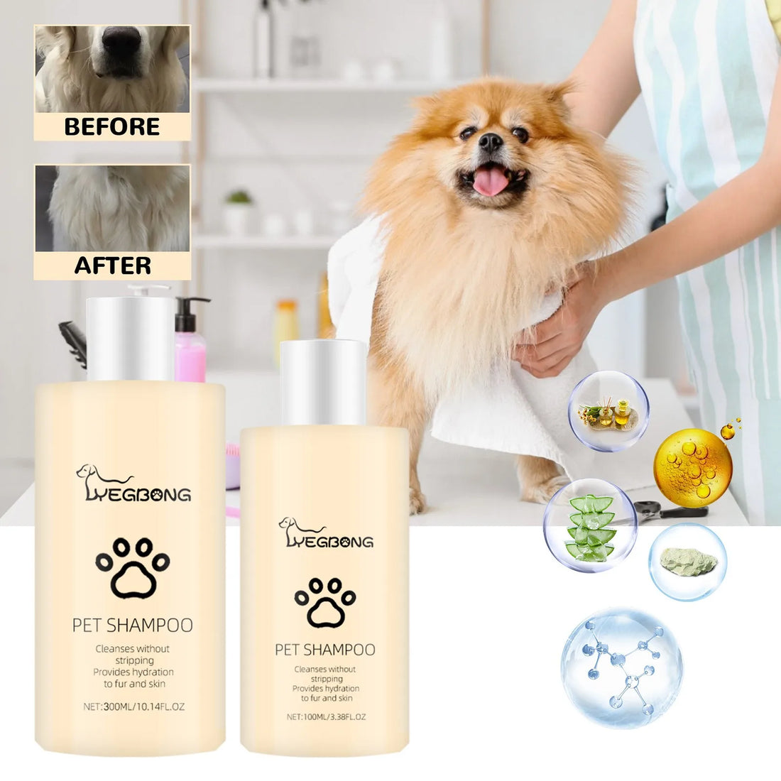 Hydrating Dog Shampoo &amp; Coat Wash - 300ml