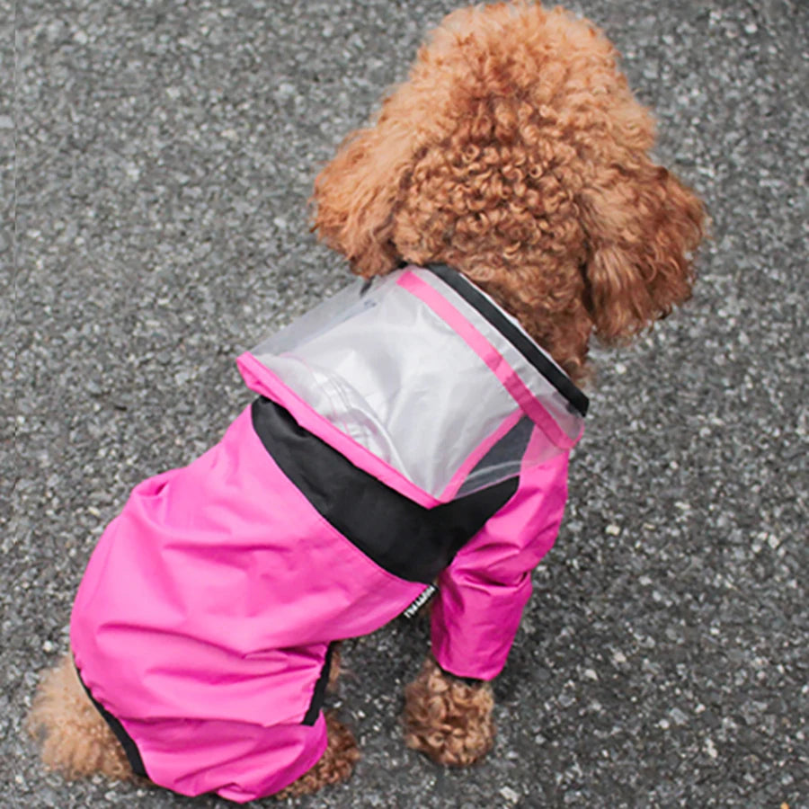 Waterproof Dog Raincoat Jumpsuit - The Dog Face - MyPet24 MyPet24 pink / 4XL MyPet24 Waterproof Dog Raincoat Jumpsuit - The Dog Face