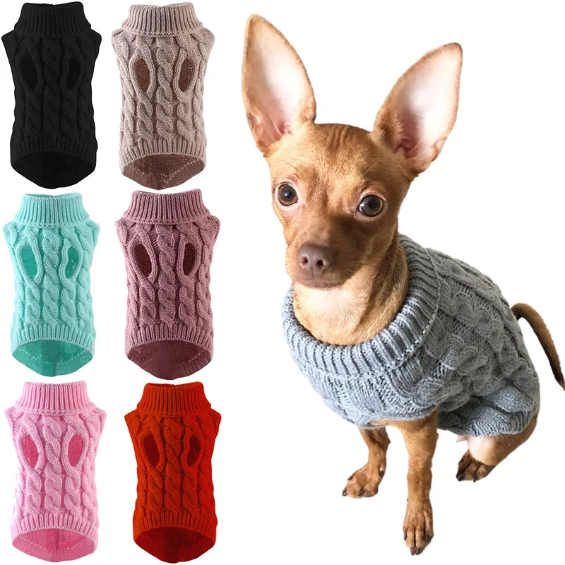 Winter Warm Turtleneck Sweater for Small Dogs &amp; Cats - MyPet24 MyPet24 MyPet24 Winter Warm Turtleneck Sweater for Small Dogs &amp; Cats