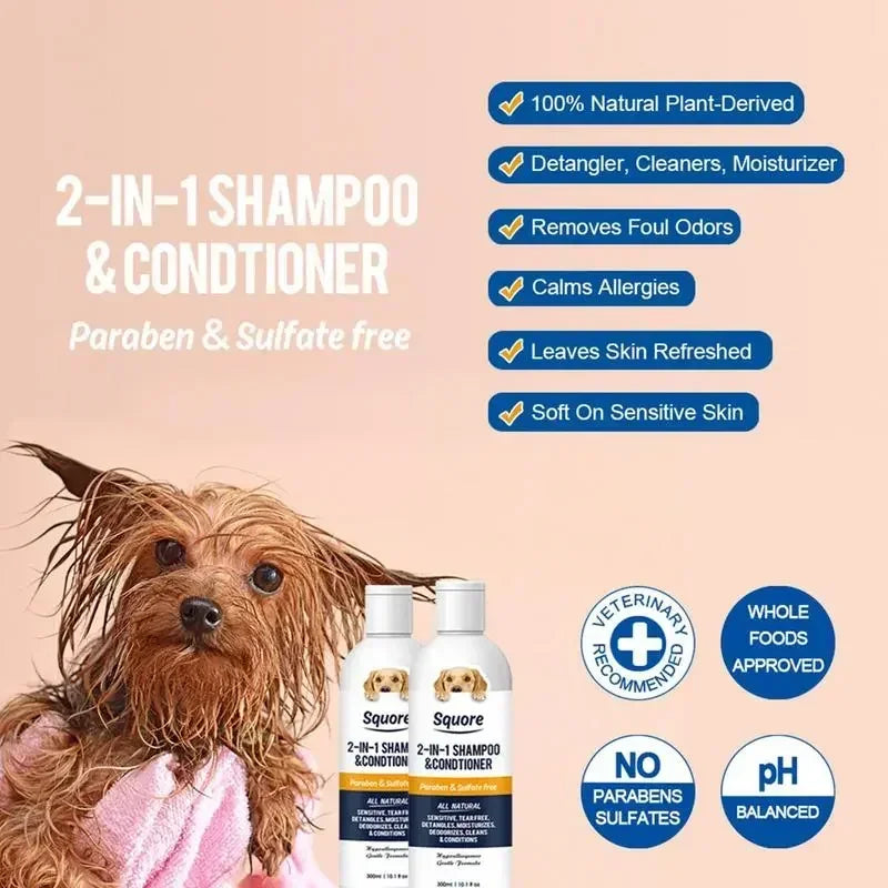 2-in-1 Moisturizing Puppy Shampoo &amp; Conditioner for Sensitive Skin - MyPet24 MyPet24 MyPet24 2-in-1 Moisturizing Puppy Shampoo &amp; Conditioner for Sensitive Skin