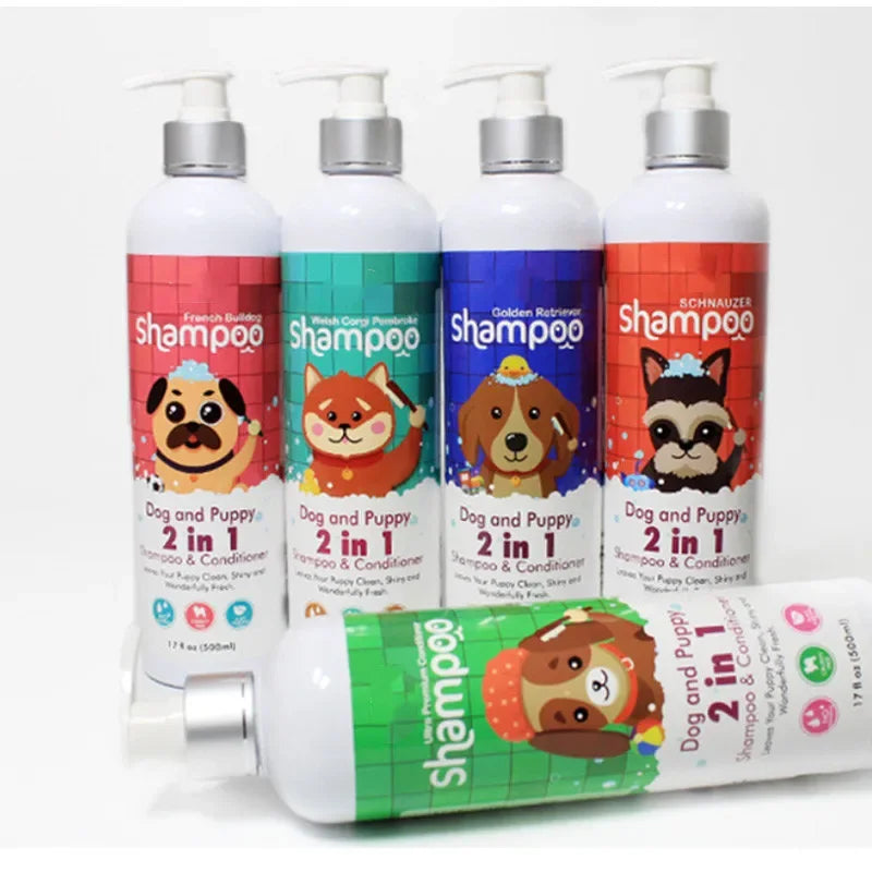 500ML Dog Shampoo – Mite-Killing, Deodorizing &amp; Fragrance-Infused Bath Gel