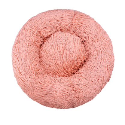 40-90cm Super Soft Plush Dog Bed - Winter Warm Cat Nest - MyPet24 MyPet24 leather pink / Diameter 80cm MyPet24 40-90cm Super Soft Plush Dog Bed - Winter Warm Cat Nest