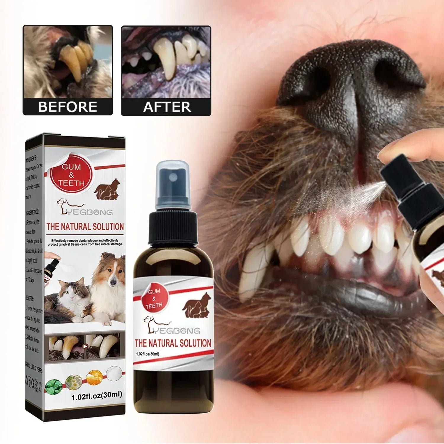 Pet Tooth Cleaning Spray for Fresh Breath – 30ml