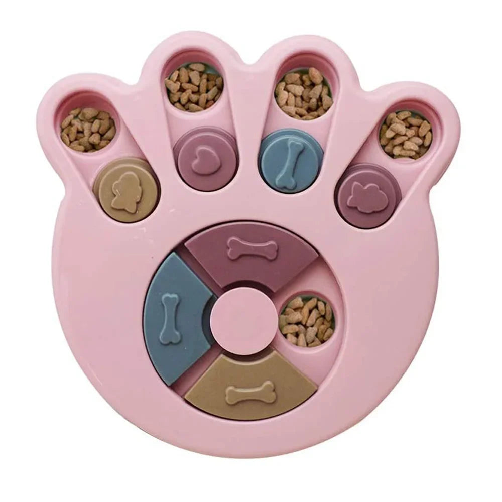 Puzzle Toy Slow Feeder - MyPet24 MyPet24 Pawprint Pink MyPet24 Puzzle Toy Slow Feeder