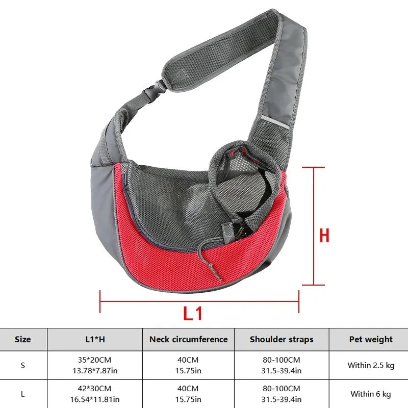 Dog Sling Carrier - MyPet24 MyPet24 Red / L MyPet24 Dog Sling Carrier