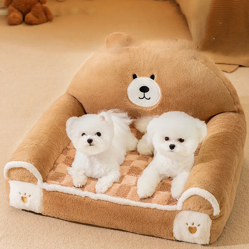 Cozy Winter Plush Pet Bed for Small Dogs &amp; Cats - MyPet24 MyPet24 MyPet24 Cozy Winter Plush Pet Bed for Small Dogs &amp; Cats