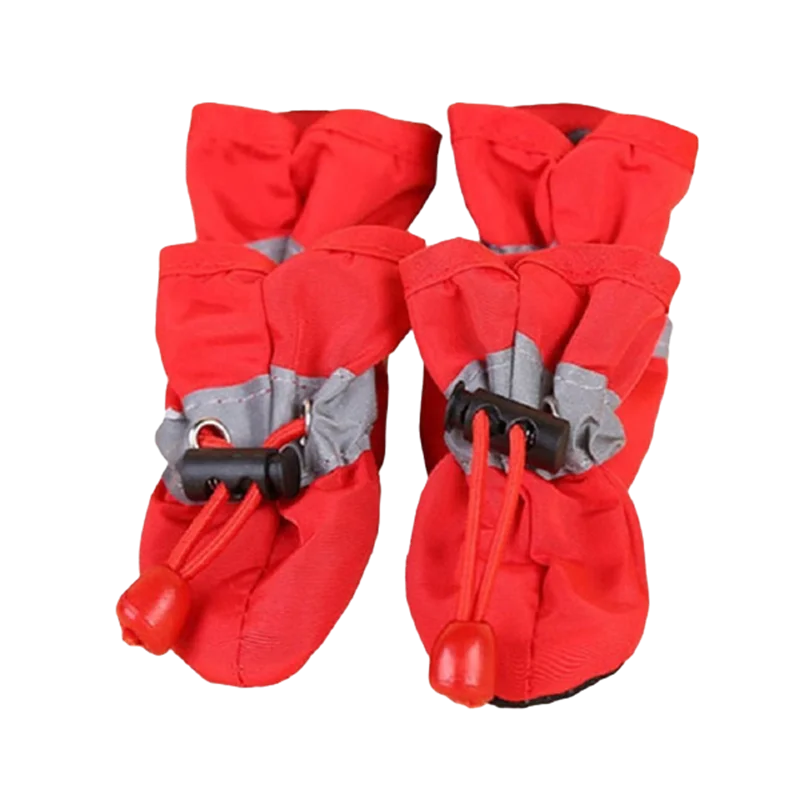 Waterproof Anti-slip Pet Dog Shoes - 4pcs Set - MyPet24 MyPet24 Red / XS MyPet24 Waterproof Anti-slip Pet Dog Shoes - 4pcs Set