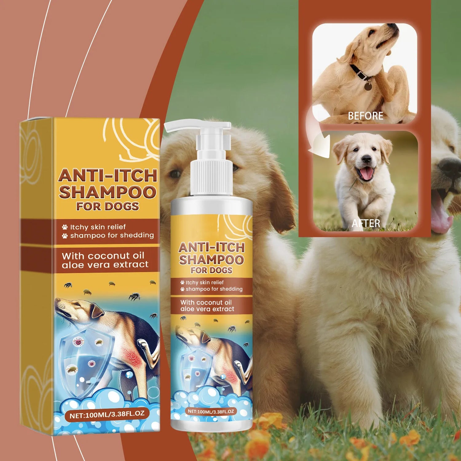 100ml Anti-Itch Shampoo for Dogs - Allergy Relief &amp; Nourishing Care - MyPet24 MyPet24 color MyPet24 100ml Anti-Itch Shampoo for Dogs - Allergy Relief &amp; Nourishing Care