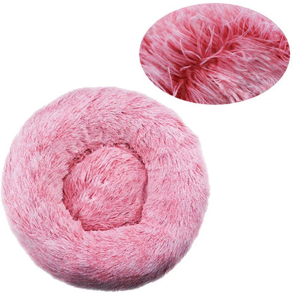 40-90cm Super Soft Plush Dog Bed - Winter Warm Cat Nest - MyPet24 MyPet24 gradient pi pink / Diameter 80cm MyPet24 40-90cm Super Soft Plush Dog Bed - Winter Warm Cat Nest