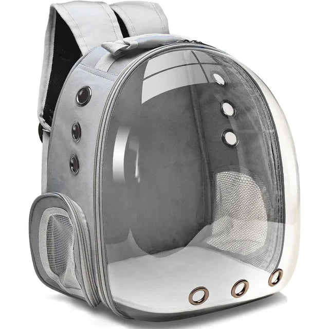 Transparent Capsule Pet Backpack - MyPet24 MyPet24 Grey / 40x16x34cm MyPet24 Transparent Capsule Pet Backpack