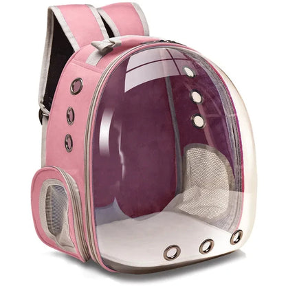 Transparent Capsule Pet Backpack - MyPet24 MyPet24 Pink / 40x16x34cm MyPet24 Transparent Capsule Pet Backpack