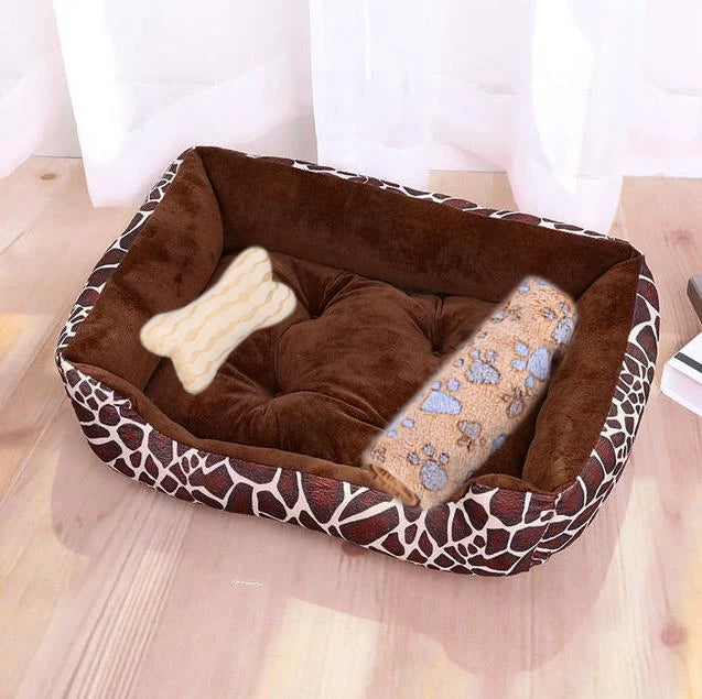 Warm Bone Washable Pet Bed – Soft Cotton Kennel Mat for Small, Medium, and Large Dogs - MyPet24 MyPet24 3in1 one / 60x45x15 cm MyPet24 Warm Bone Washable Pet Bed – Soft Cotton Kennel Mat for Small, Medium, and Large Dogs