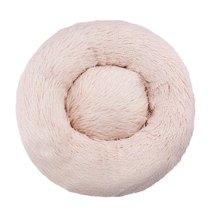 40-90cm Super Soft Plush Dog Bed - Winter Warm Cat Nest - MyPet24 MyPet24 khaki / Diameter 60cm MyPet24 40-90cm Super Soft Plush Dog Bed - Winter Warm Cat Nest