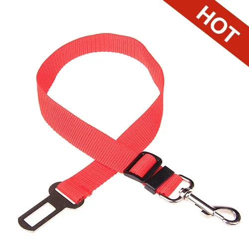 Adjustable Pet Car Seat Belt – Safety Harness Clip for Dogs - MyPet24 MyPet24 Red MyPet24 Adjustable Pet Car Seat Belt – Safety Harness Clip for Dogs