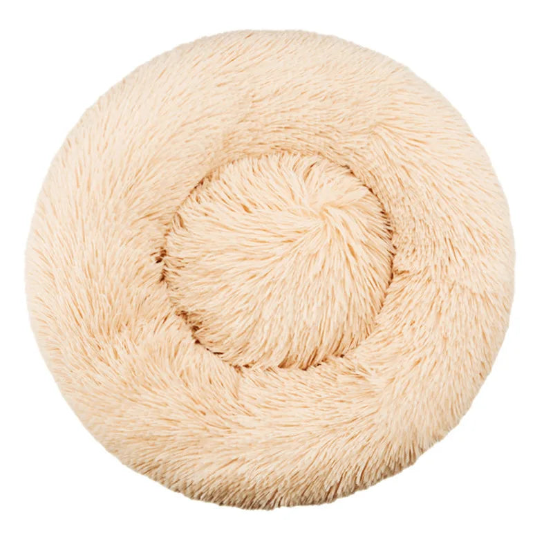 40-90cm Super Soft Plush Dog Bed - Winter Warm Cat Nest - MyPet24 MyPet24 light apricot / Diameter 40cm MyPet24 40-90cm Super Soft Plush Dog Bed - Winter Warm Cat Nest