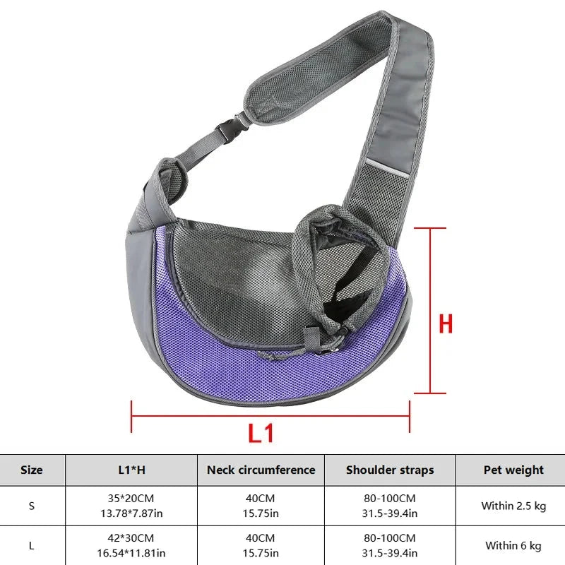 Dog Sling Carrier - MyPet24 MyPet24 Purple / L MyPet24 Dog Sling Carrier