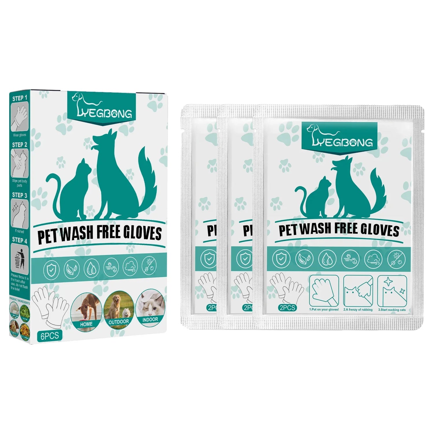 Pet Disposable Cleaning Gloves - MyPet24 MyPet24 6pcs MyPet24 Pet Disposable Cleaning Gloves