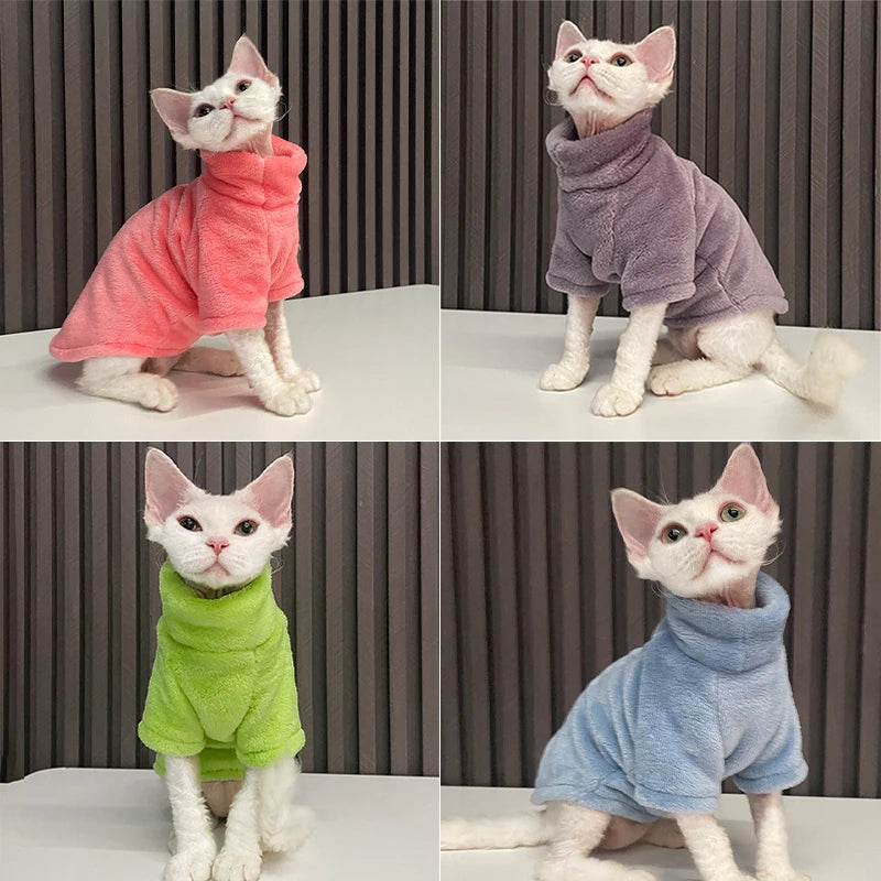 Turtleneck Cat Sweater Coat - MyPet24 MyPet24 MyPet24 Turtleneck Cat Sweater Coat