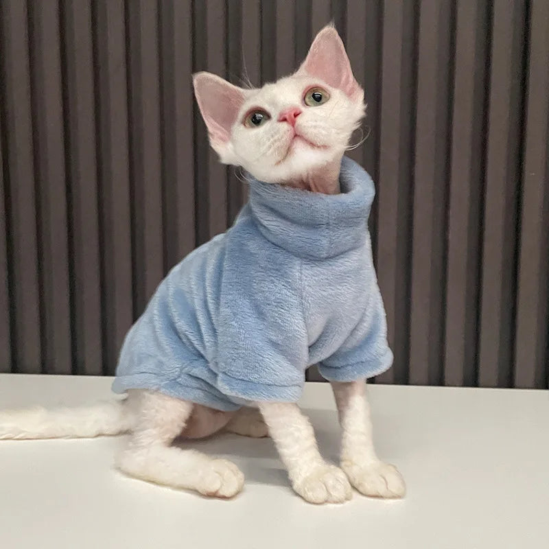 Turtleneck Cat Sweater Coat - MyPet24 MyPet24 Haze Blue / Xs MyPet24 Turtleneck Cat Sweater Coat